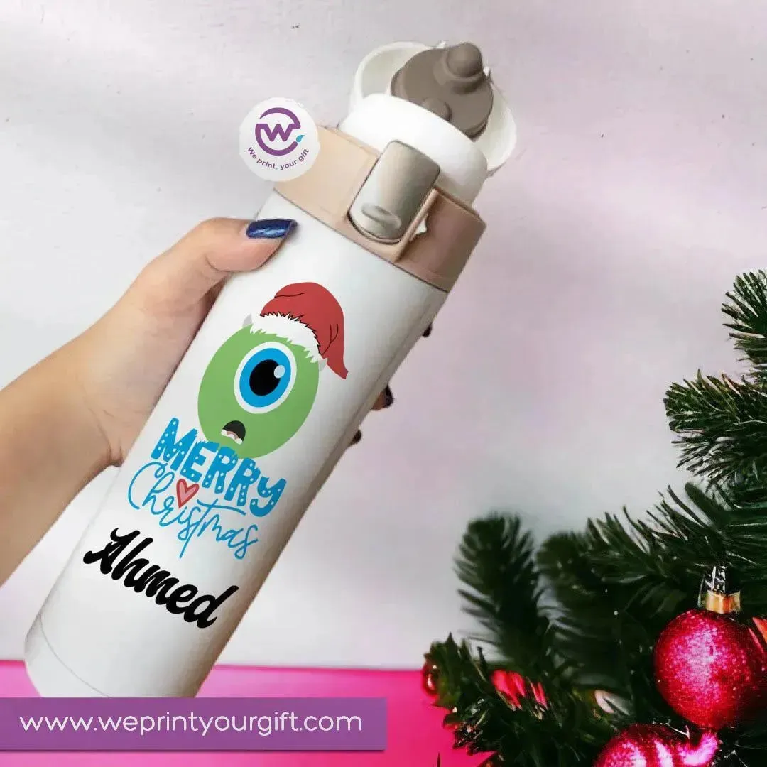Thermal Mug with lock - Slim Shape- Monsters, Inc.-christmas