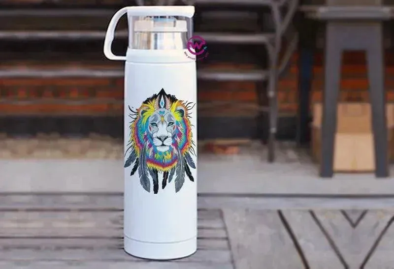 Thermal Thermos With Cup - Stainless Steel - Dream catcher