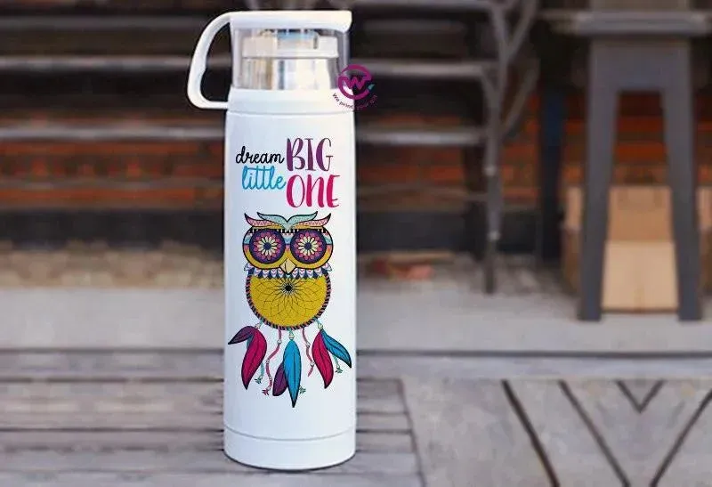 Thermal Thermos With Cup - Stainless Steel - Dream catcher