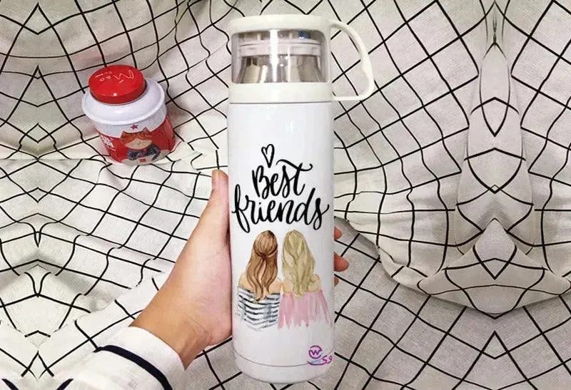 Thermal Thermos With Cup -Stainless Steel - Friends