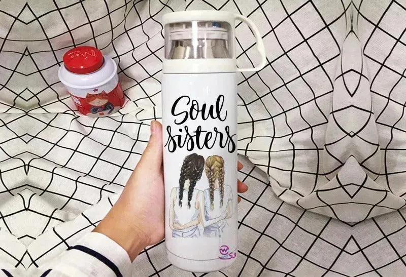 Thermal Thermos With Cup -Stainless Steel - Friends