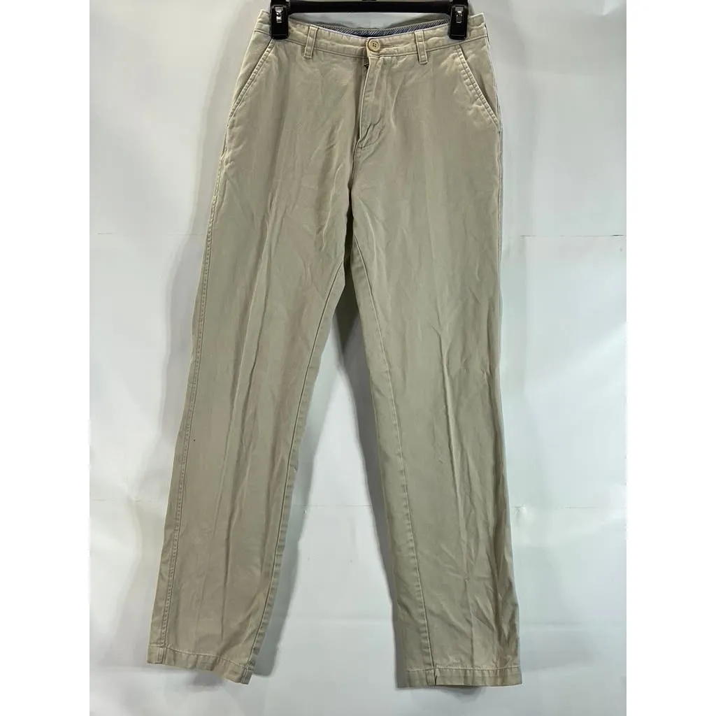 TOMMY HILFIGER Men's Tan Regular-Fit Straight-Leg Chino Pants SZ 30