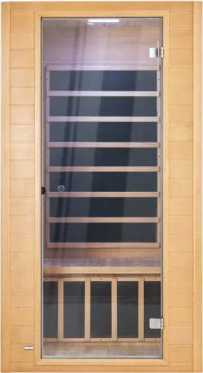 Vevor Wooden Sauna Far Infrared Home Spa for 1-2 Person 1400W New