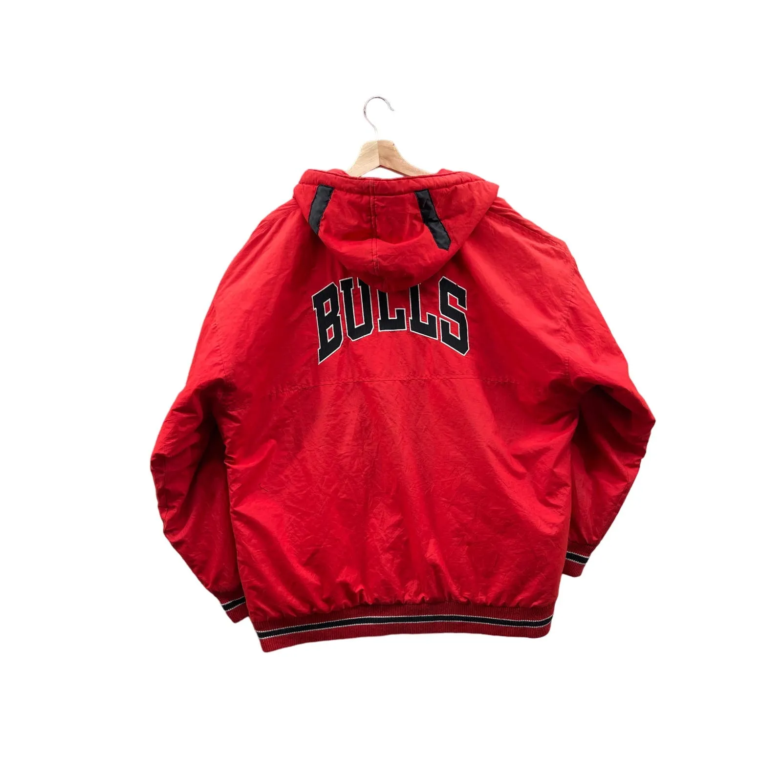 Vintage 1990's Starter Chicago Bulls NBA Team Embroidered Quilted Jacket