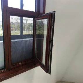 Virginia exquisite cheap Tilt & turn with wood grain finishing thermal insulated aluminum window with double glass