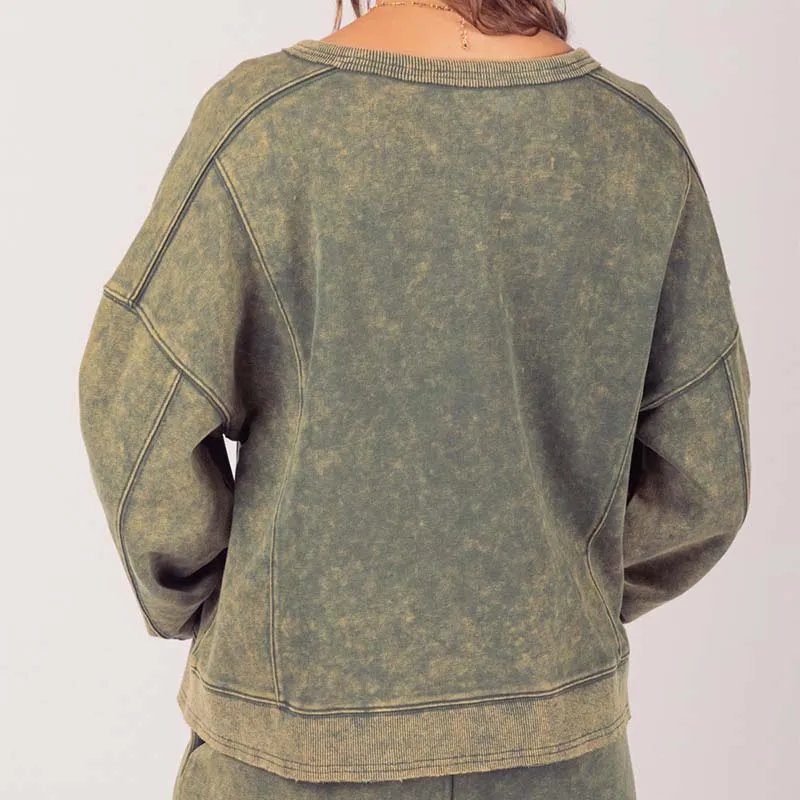 Washed Crewneck Sweatshirt