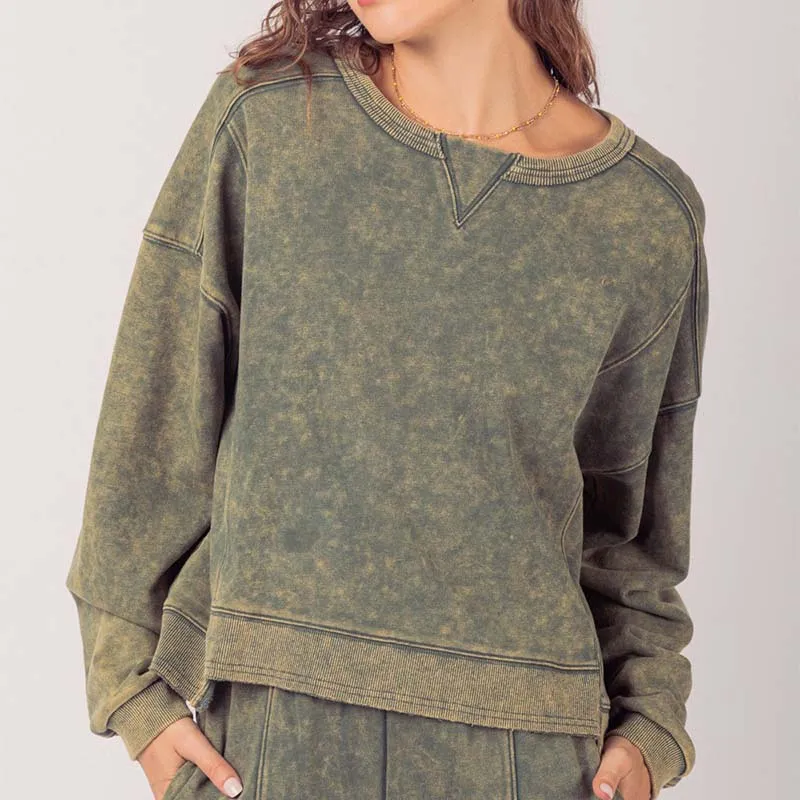 Washed Crewneck Sweatshirt