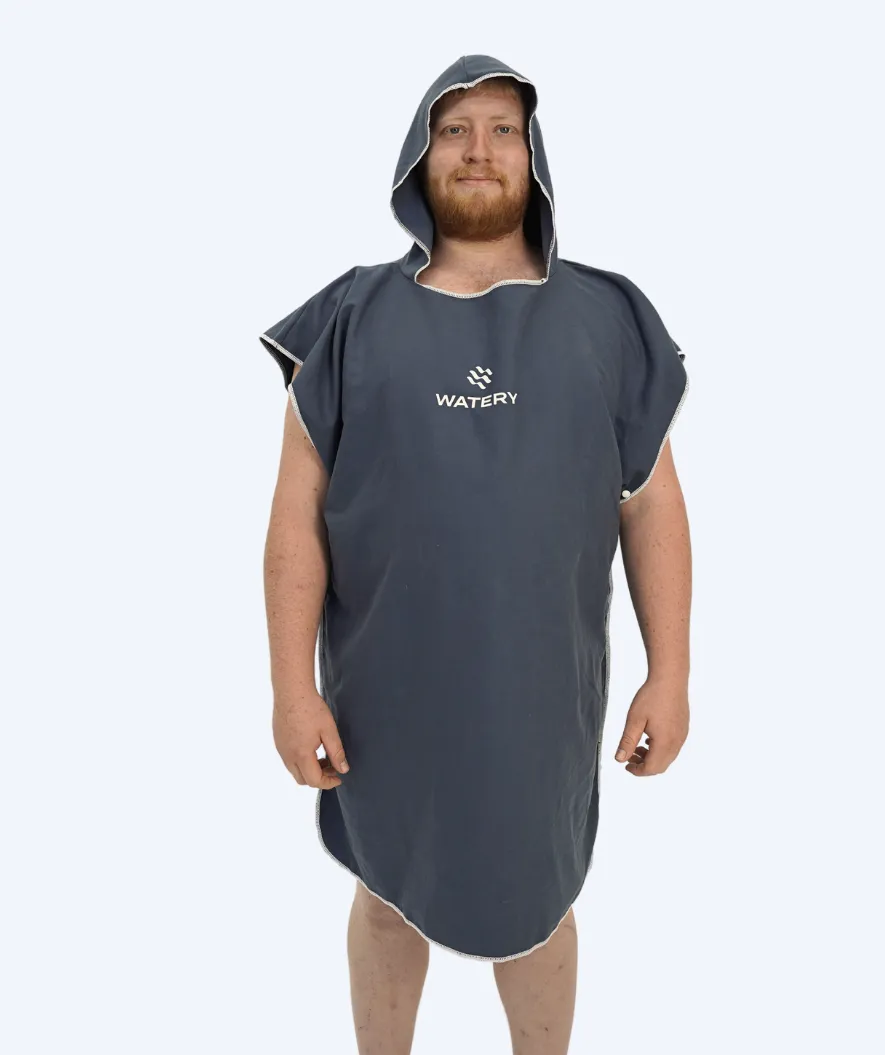 Watery badeponcho til voksne - Microfiber - Mørkeblå