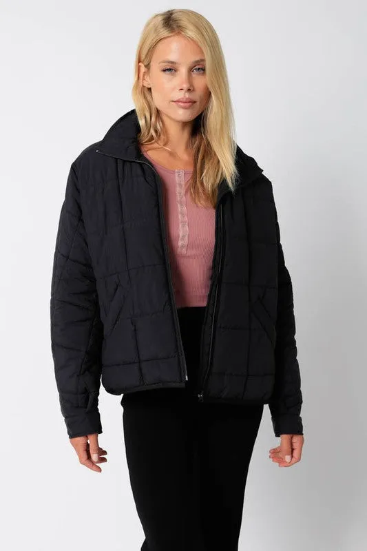 Weekender Black Quilted Puffer Jacket