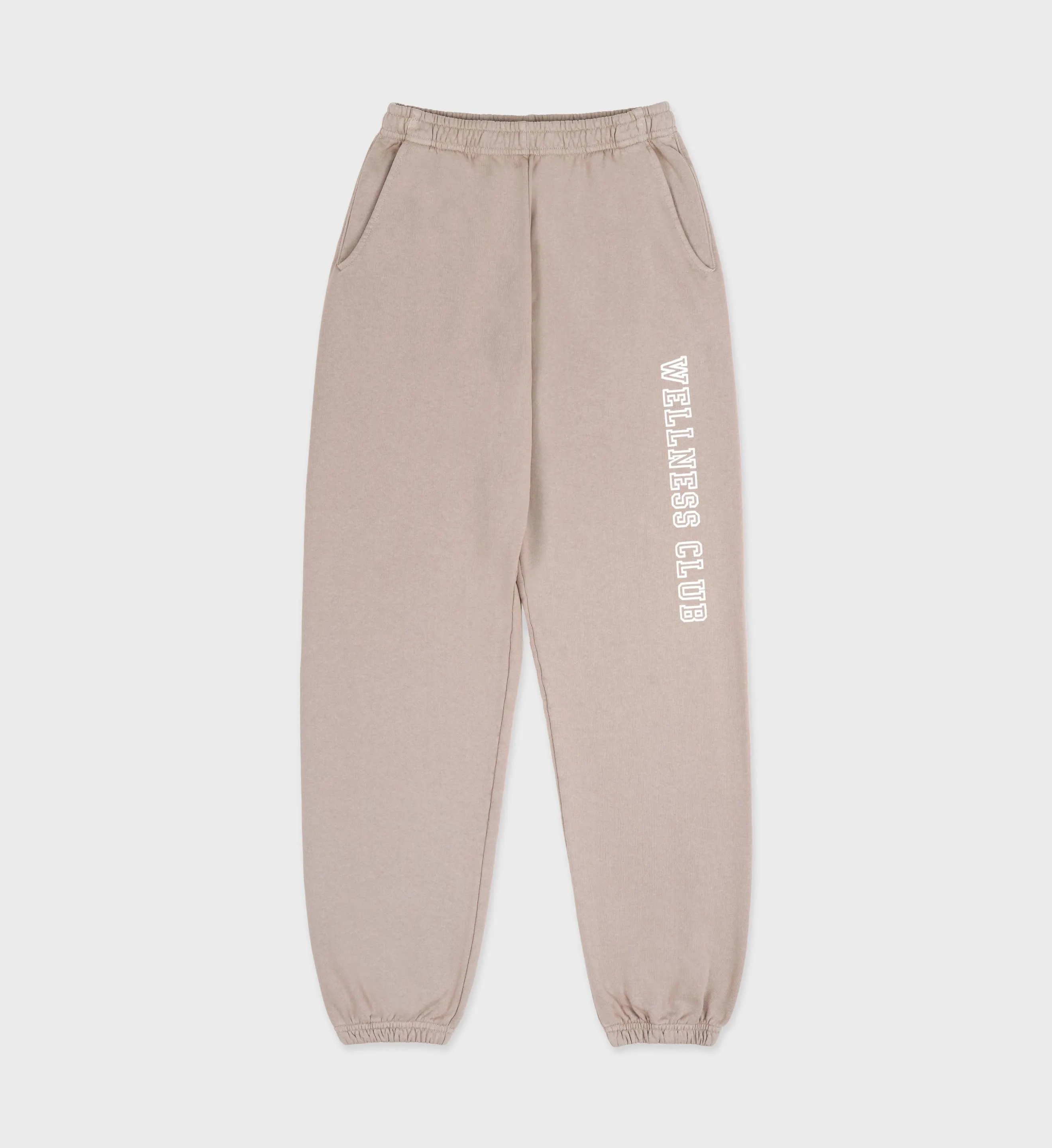 Wellness Club Flocked Sweatpant - Elephant/White
